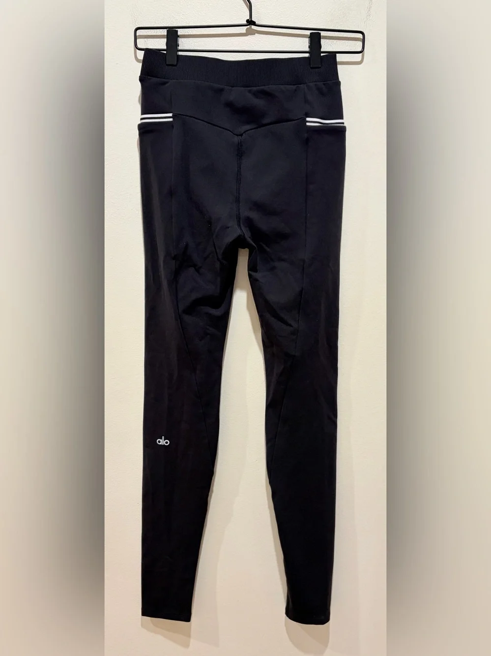 Alo Yoga Airbrush High Waist Fast Track Black Leggings Pants Women’s Size Small